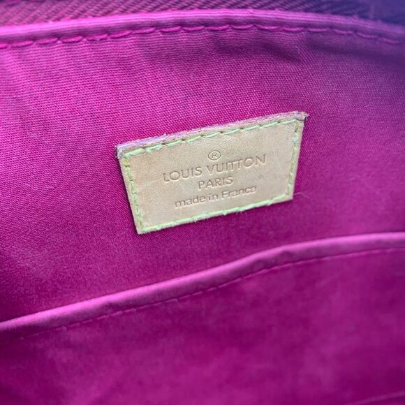 Auth Louis Vuitton Rose Indian Monogram Vernis Montana Bowler Bag Preloved - Picture 14 of 15
